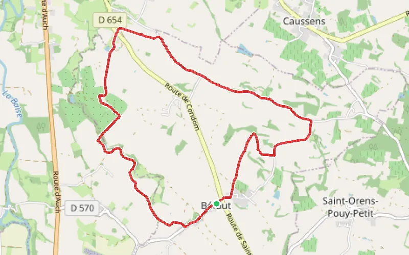 Tracé du parcours La vallée de Gèle à Béraut