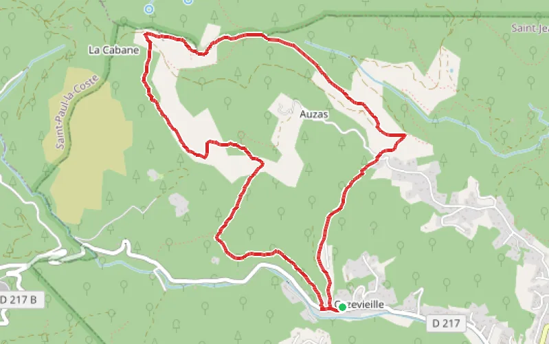 Tracé du parcours Boucle Cazevieille - Moncalm, panoramas et beaux sentiers