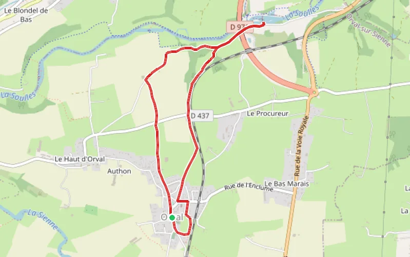 Tracé du parcours Le Moulin de Gruel