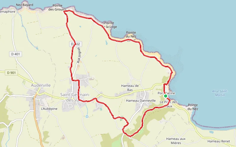 Tracé du parcours Boucle de Port Racine