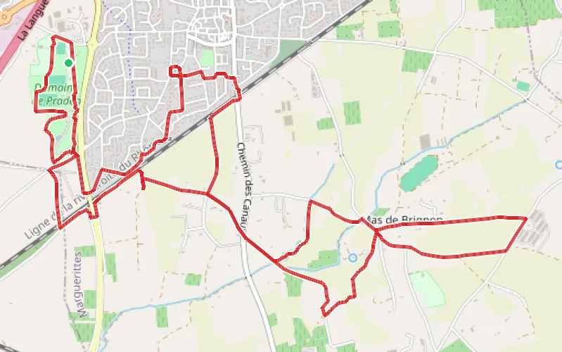 Tracé du parcours Le chemin des Sources de Marguerittes