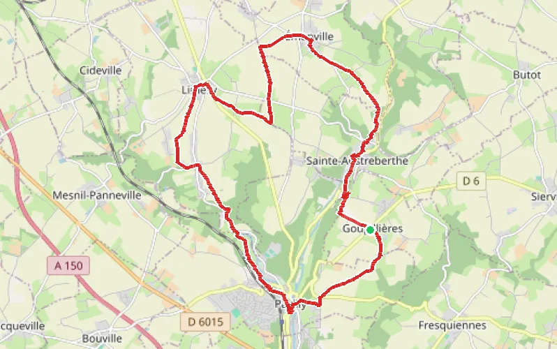 Tracé du parcours La source de l'Austreberhe et son affluent le Saffimbec