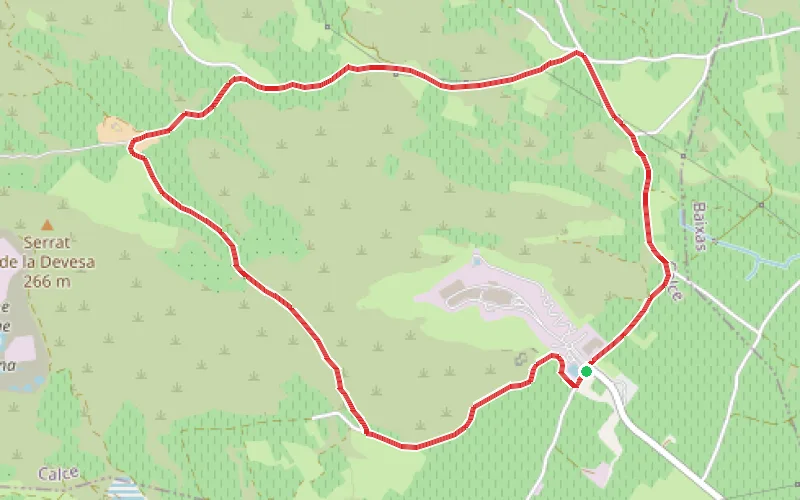 Tracé du parcours Serrat de la Pedrera