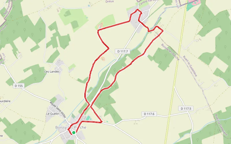 Tracé du parcours Boucle de Boissy-lès-Perche sur les traces d'un "Fauve"