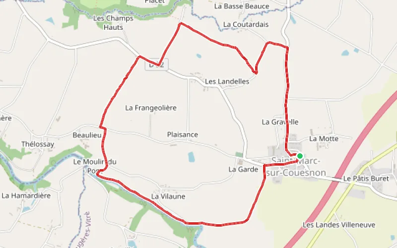 Tracé du parcours Sur les hauts de Saint-Marc-sur-Couesnon