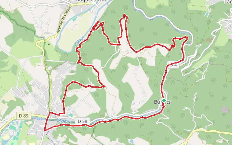 Tracé du parcours Boucle de Gourteau