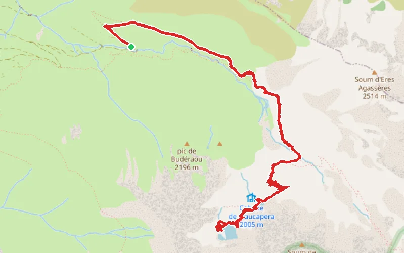 Tracé du parcours Le Lac de Maucapéra