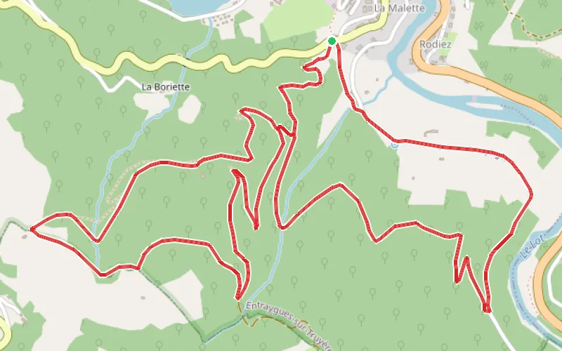 Tracé du parcours Forêt de Soulouze