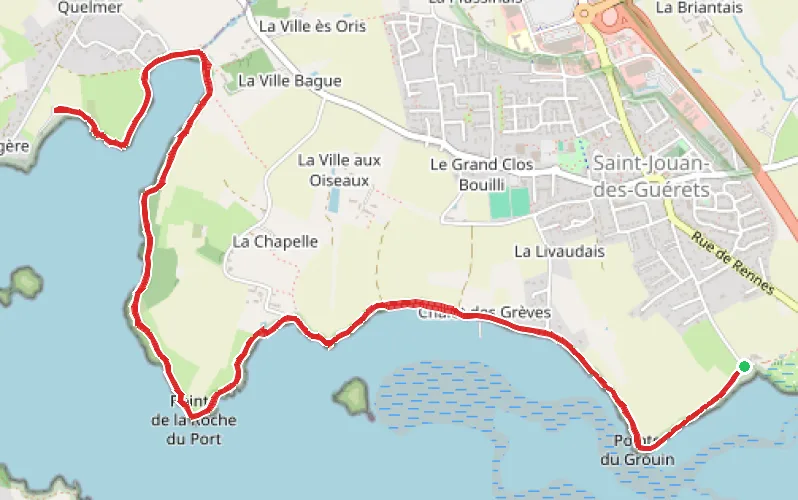 Tracé du parcours Le Moulin de Quinard et le Cimetière à bateaux de Quelmer