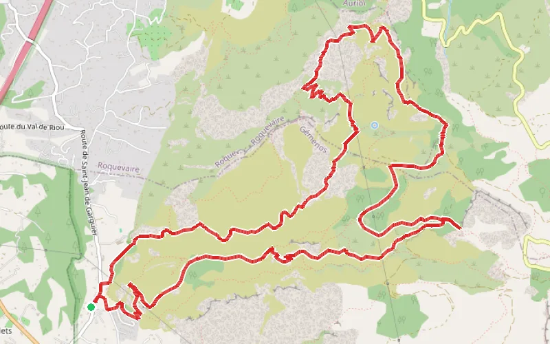 Tracé du parcours Tête de Roussague et le Vallon des Seignors