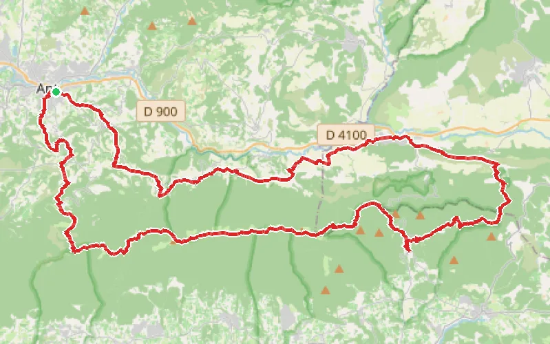 Tracé du parcours Tour du Grand Luberon