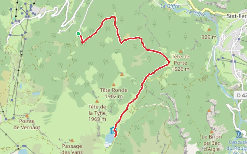 Tracé du parcours Lac de Gers