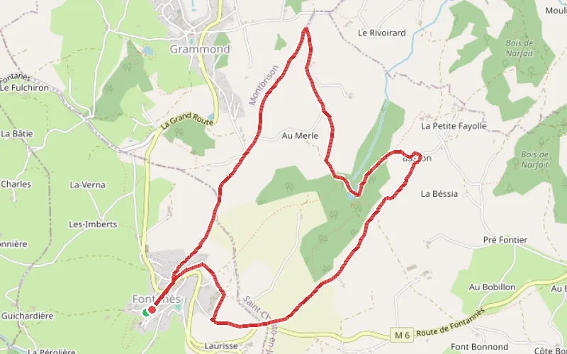 Tracé du parcours Le circuit du Moulin des Gouttes
