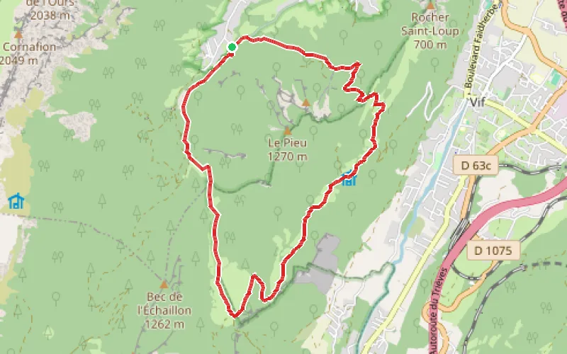Tracé du parcours Le tour du Pieu