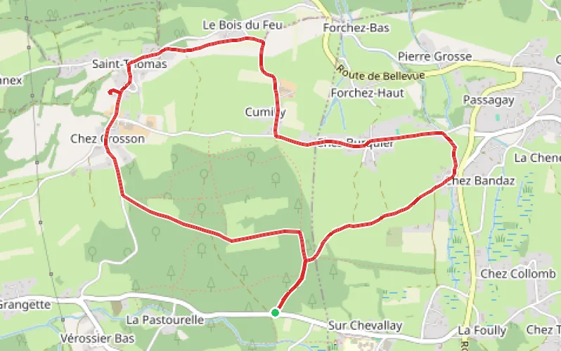 Tracé du parcours La Forêt de Larringes et quelques fontaines-abreuvoirs du Pays de Gavot