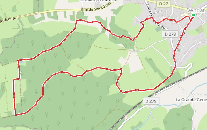 Tracé du parcours Le Bois Coutayon
