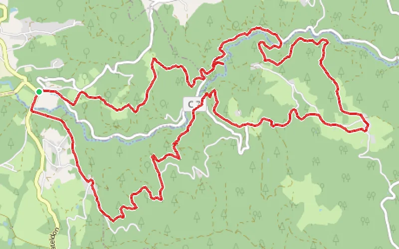 Tracé du parcours Autour de la Credogne