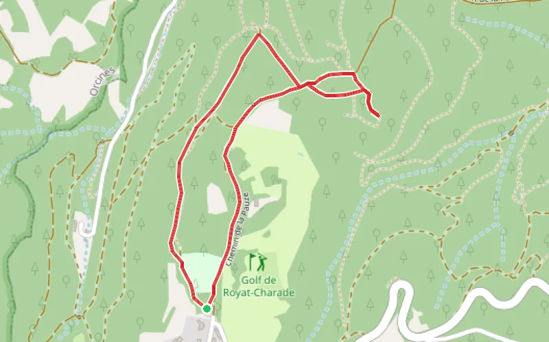 Tracé du parcours Belvédère du Rocher du Salut