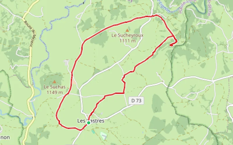 Tracé du parcours Gouffre de la Monette