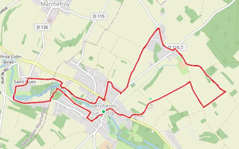 Tracé du parcours Boucle de Berchères-sur-Vesgre