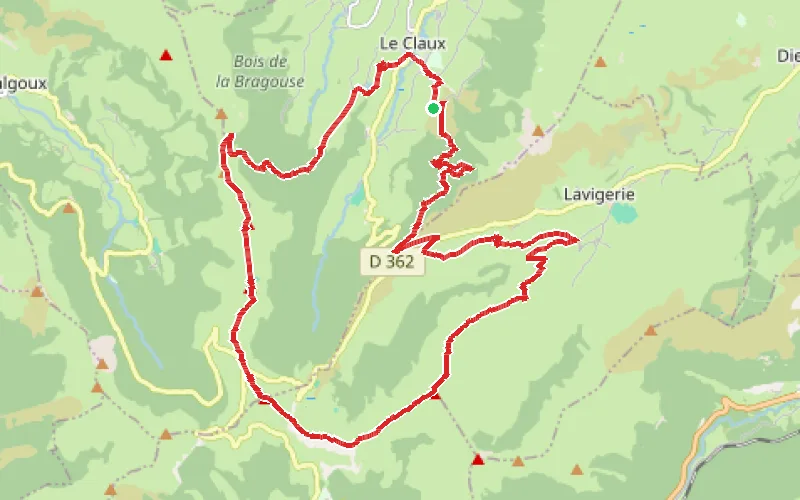 Tracé du parcours Grande boucle du Peyre Arse, le Puy Mary et le Puy de la Tourte