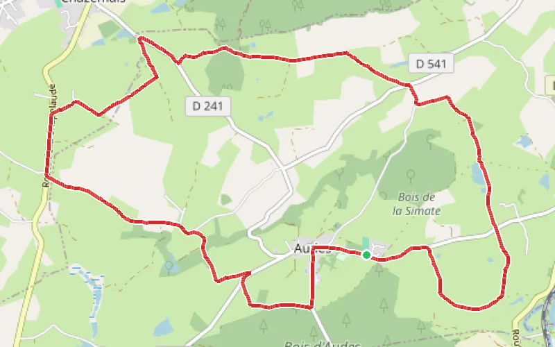 Tracé du parcours Circuit des trois châteaux à Audes