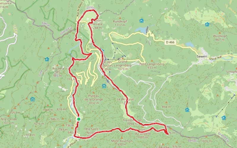 Tracé du parcours La Vallée de la Savoureuse