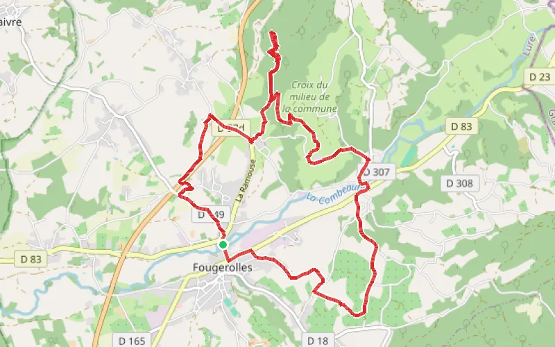 Tracé du parcours Pays de la cerise et du chanvre