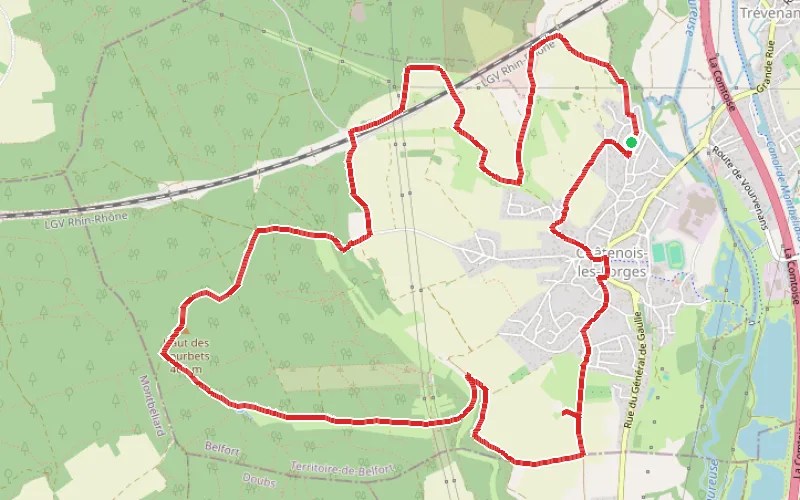 Tracé du parcours La Chatenaise à Chatenois-les-Forges