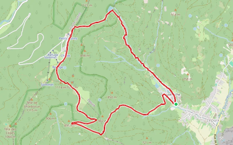 Tracé du parcours La boucle des Belles Filles