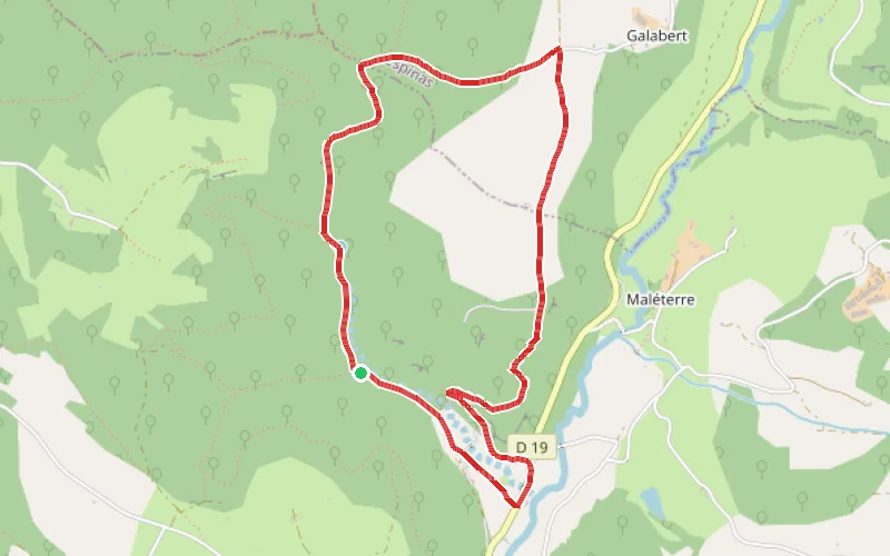 Tracé du parcours Autour de la Gourgue