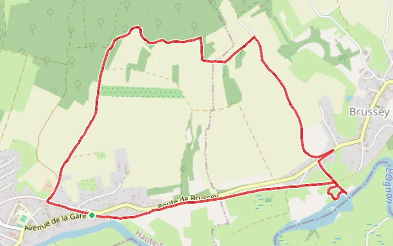 Tracé du parcours Boucle depuis Marnay par la Combe Gaudin