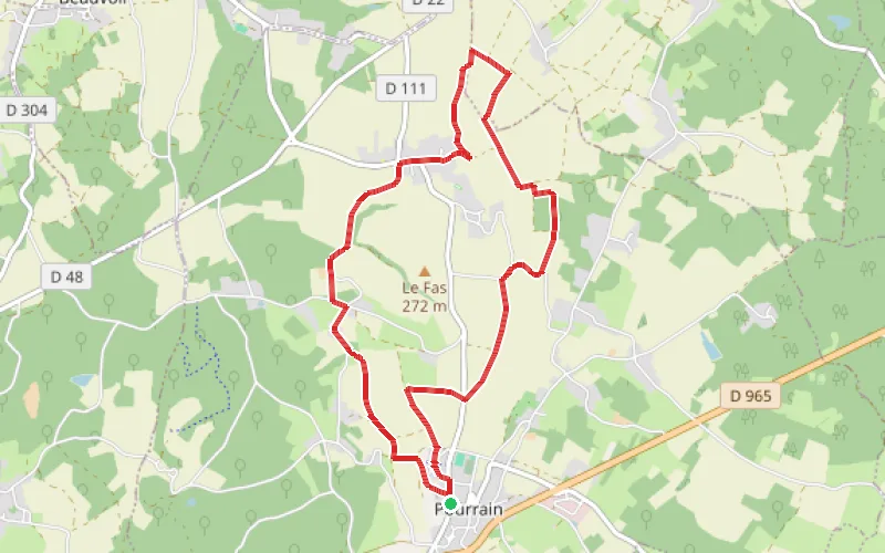Tracé du parcours Aux portes de la Puisaye