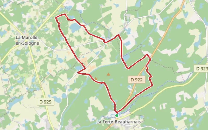 Tracé du parcours En passant par Villebourgeon