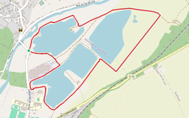 Tracé du parcours Circuit Héron de Montigny-le-Gannelon