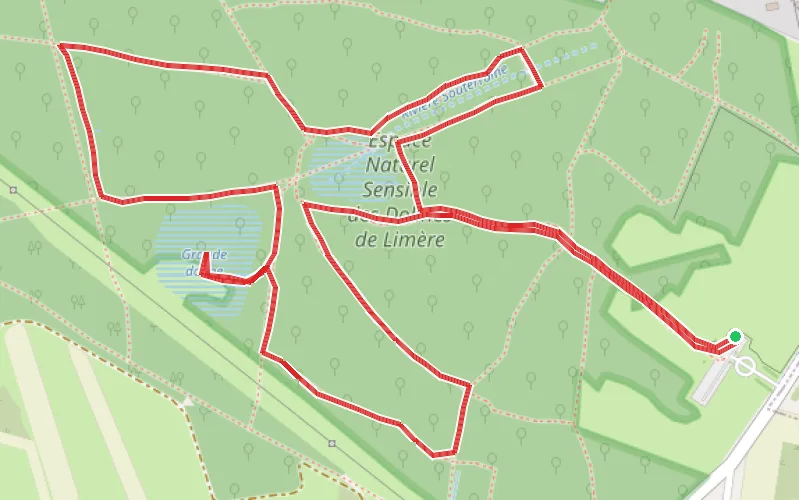 Tracé du parcours Les dolines de Limère