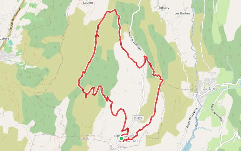 Tracé du parcours Parcours pédagogique de Saint-Laurent-sous-Coiron