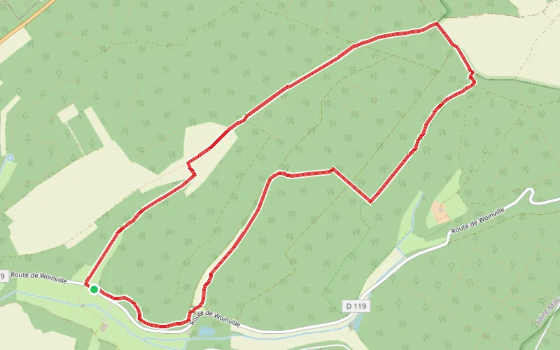 Tracé du parcours Au-dessus du Ruisseau de Marsoupe