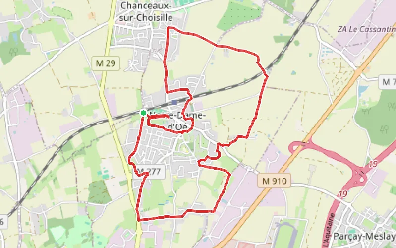 Tracé du parcours Boucle oésienne des Trot'Sentiers