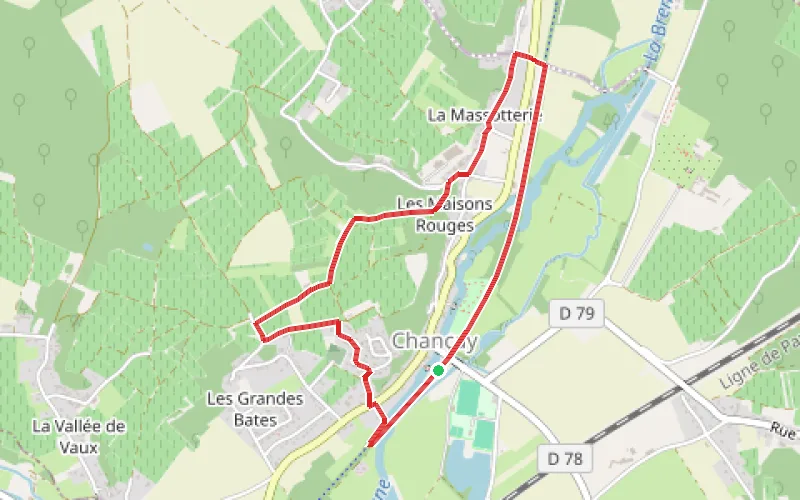 Tracé du parcours Autour de Chancay