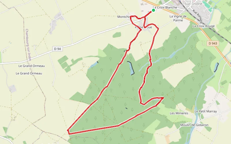 Tracé du parcours Le Gué du Grain