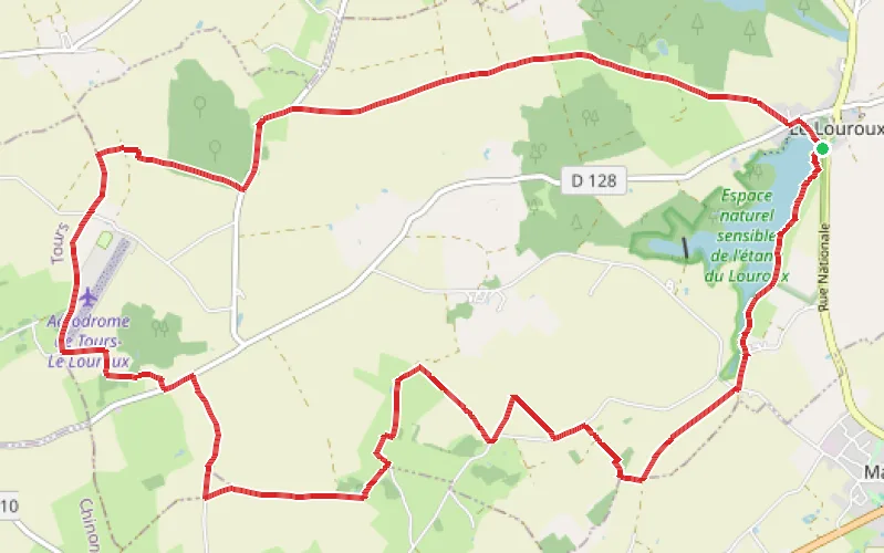 Tracé du parcours Les ailes du Louroux