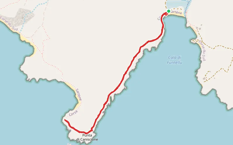 Tracé du parcours La Tour d’Olmeto