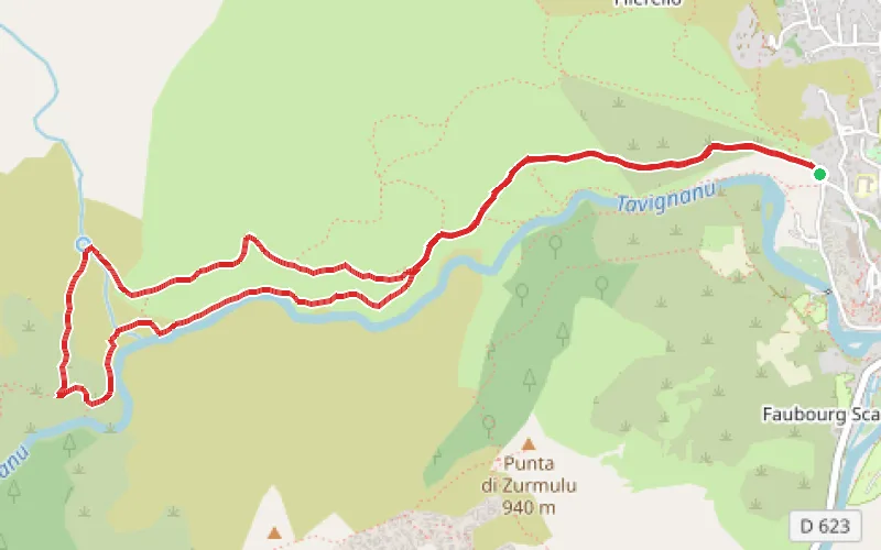 Tracé du parcours La boucle d'Antia