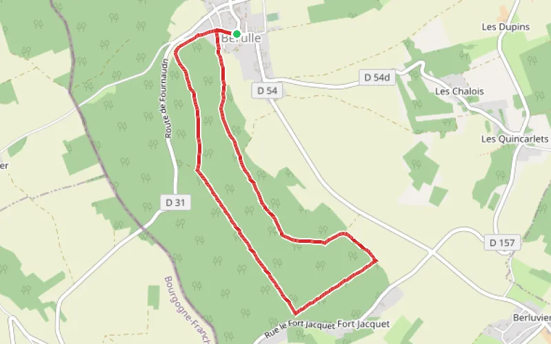 Tracé du parcours Le sentier du fer de Bérulle