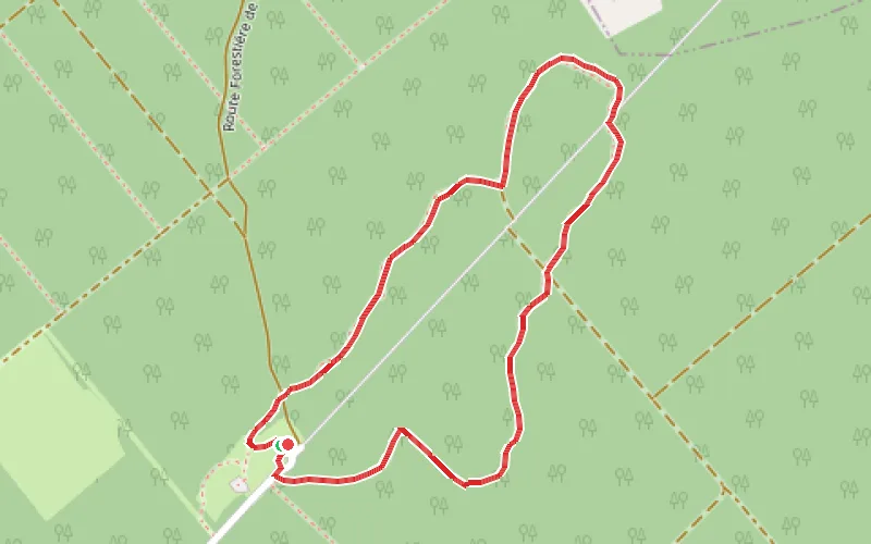 Tracé du parcours Le Sentier des Salamandres de la Forêt du Temple