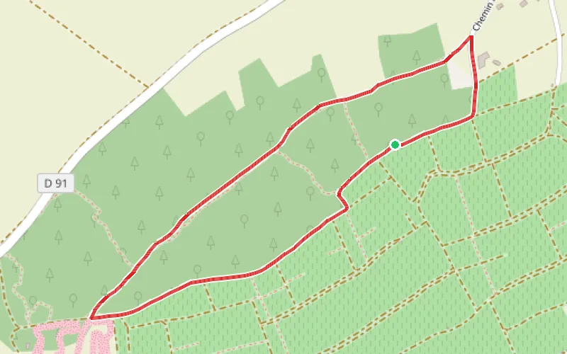 Tracé du parcours Forêt et vignes de Montgueux