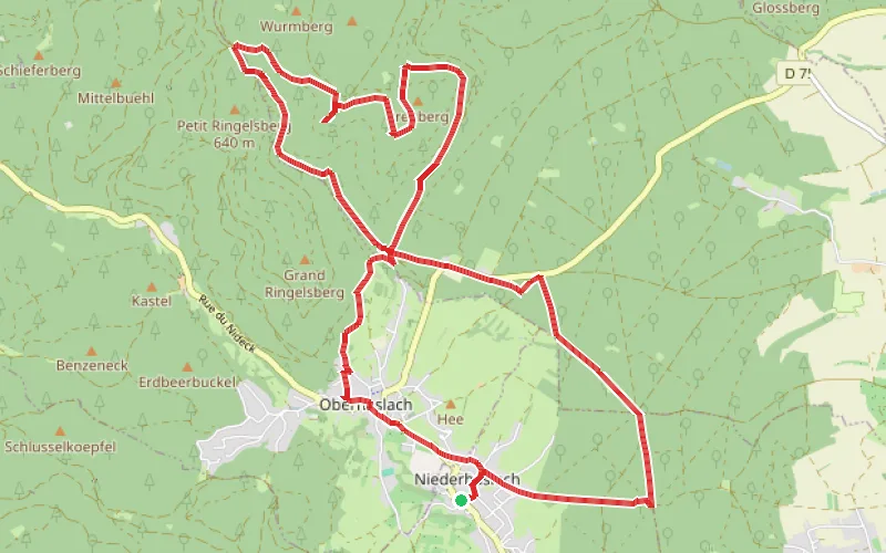 Tracé du parcours Saint Florent, un grand destin