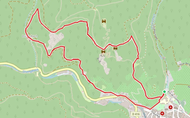 Tracé du parcours Les châteaux de Ribeauvillé et Notre-Dame de Dusenbach