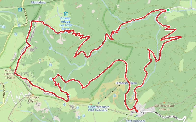 Tracé du parcours Tour du Frankenthal depuis Stosswihr